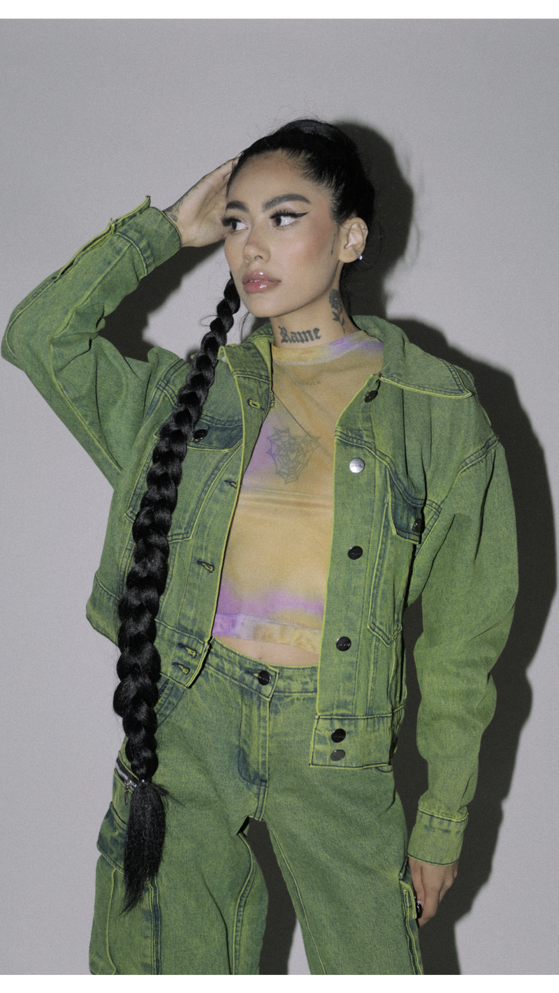 GREEN DENIM JACKET