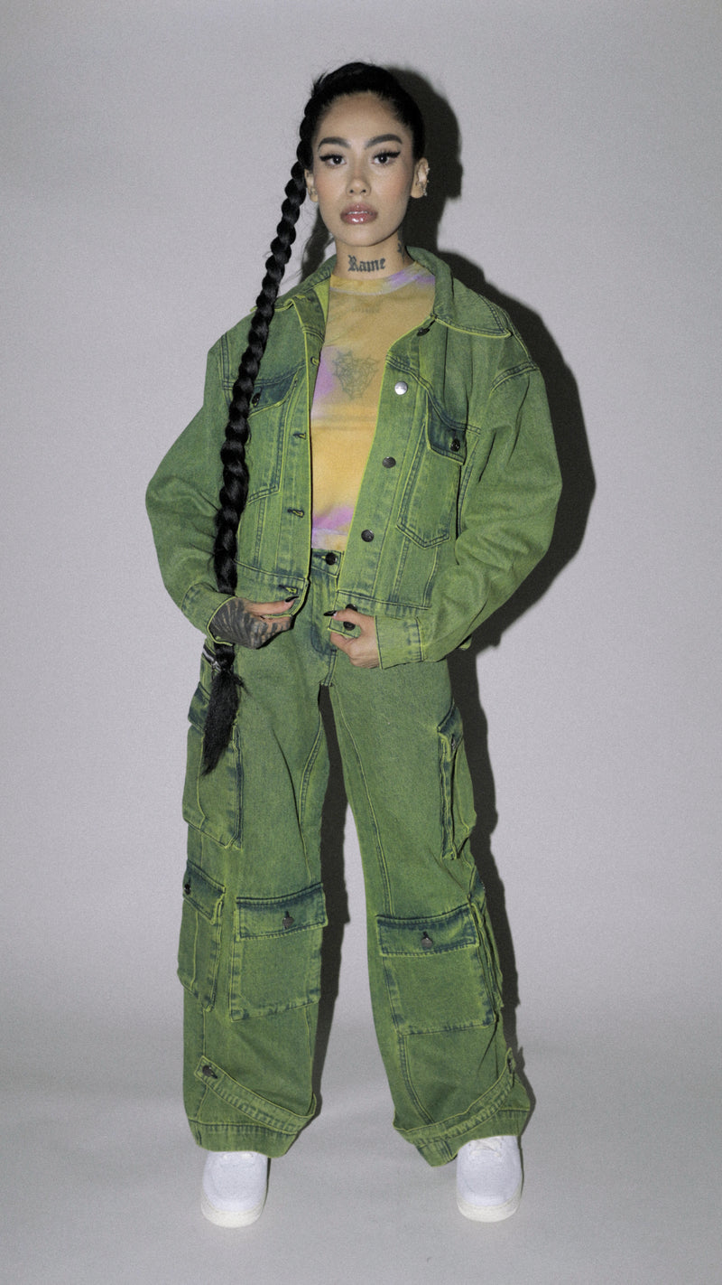 GREEN DENIM JACKET